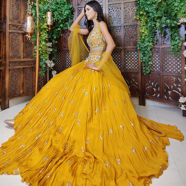 Tiraza Yellow Haldi Lehenga