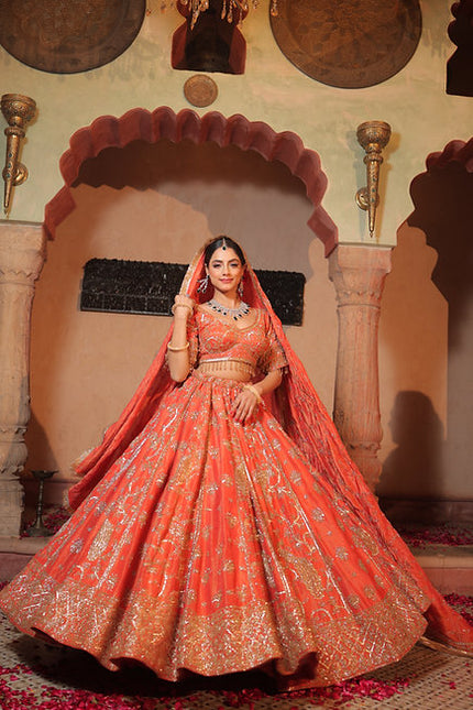 Omera Tissue Lehenga