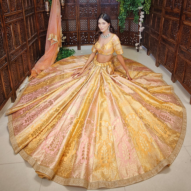 Rumeysa Banarasi Silk Lehenga