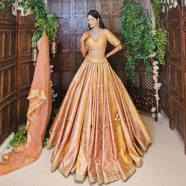 Rumeysa Banarasi Silk Lehenga