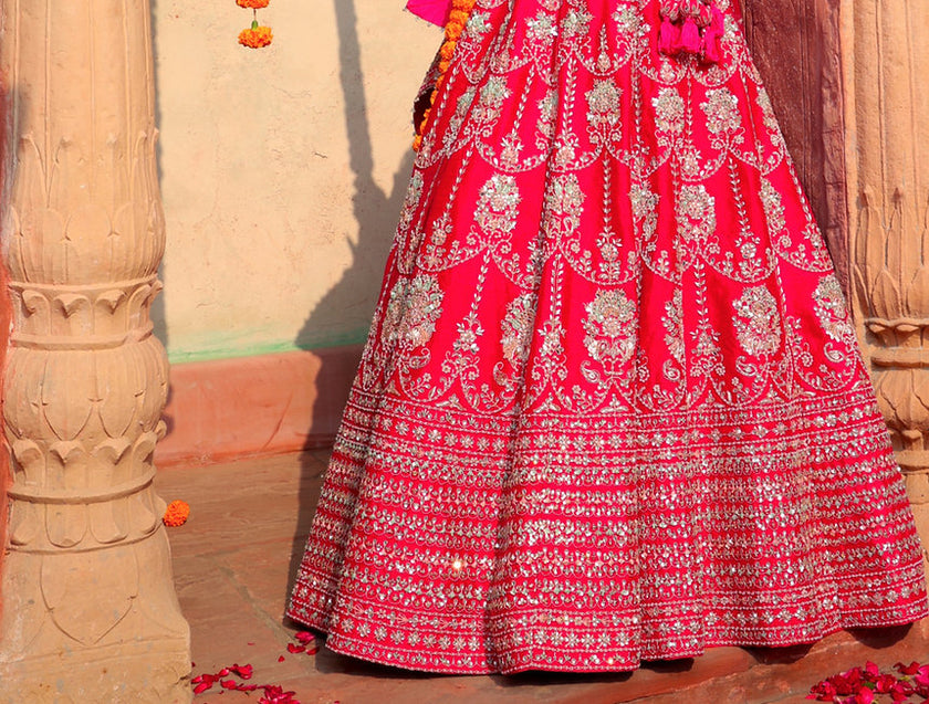 Camlina Zardozi Sequins Lehenga