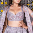 Serra Lavender Embroidered Lehenga