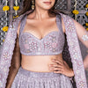 Serra Lavender Embroidered Lehenga