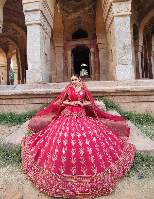 Zardozi Mahi Embroidered Lehenga Set