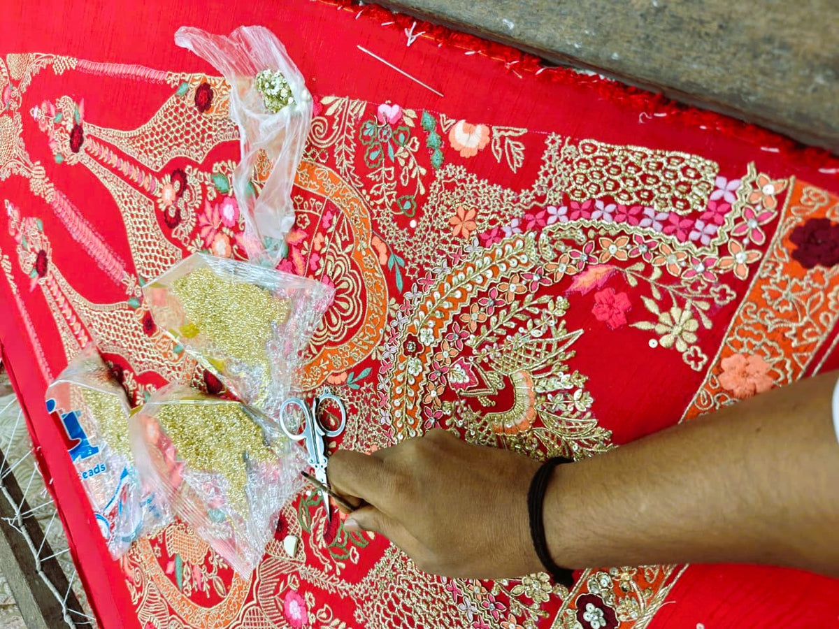 Hand embroidery by our artisans