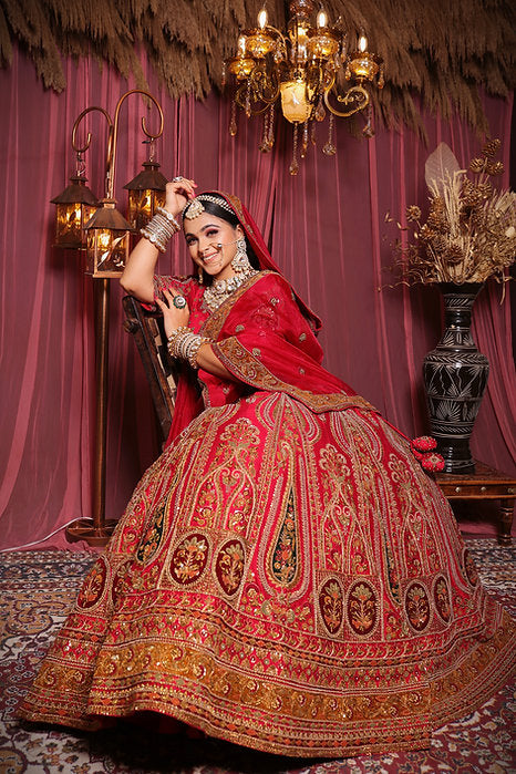 Zardozi Begum Embroidered Lehenga Set