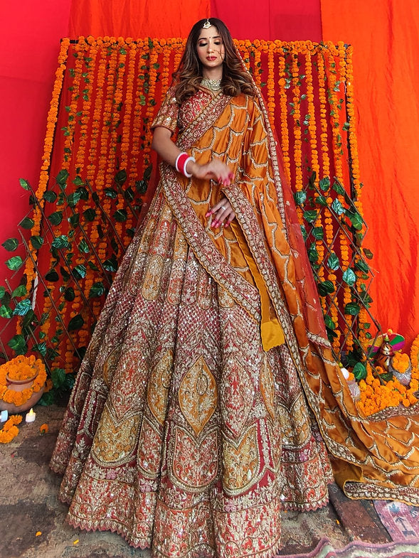 Zardozi Mahak Embroidered Lehenga Set