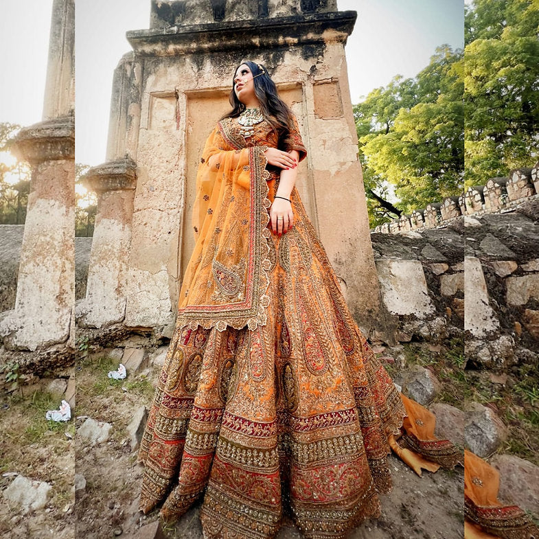 Azania Zardozi Embroidered Lehenga Set