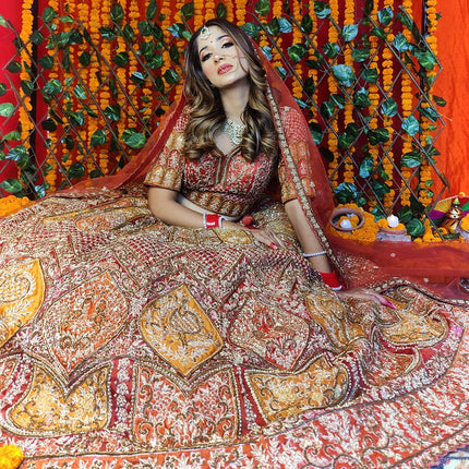 Zardozi Mahak Embroidered Lehenga Set