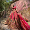 Kesari Maroon Embroidered Lehenga Set