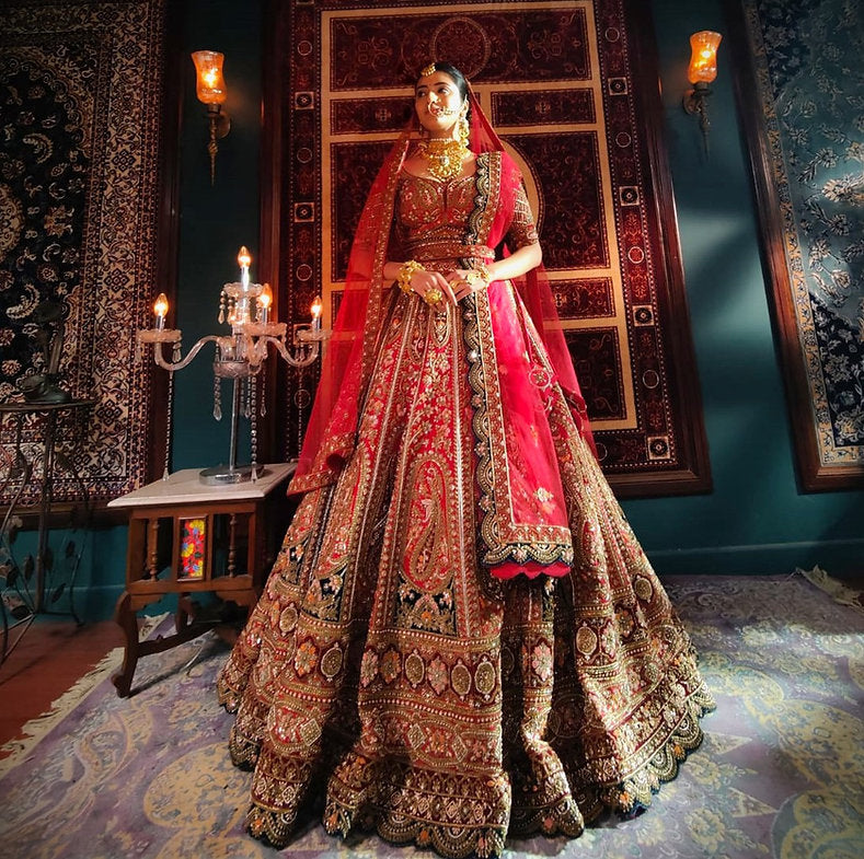Zardozi Sultana Embroidered Lehenga Set
