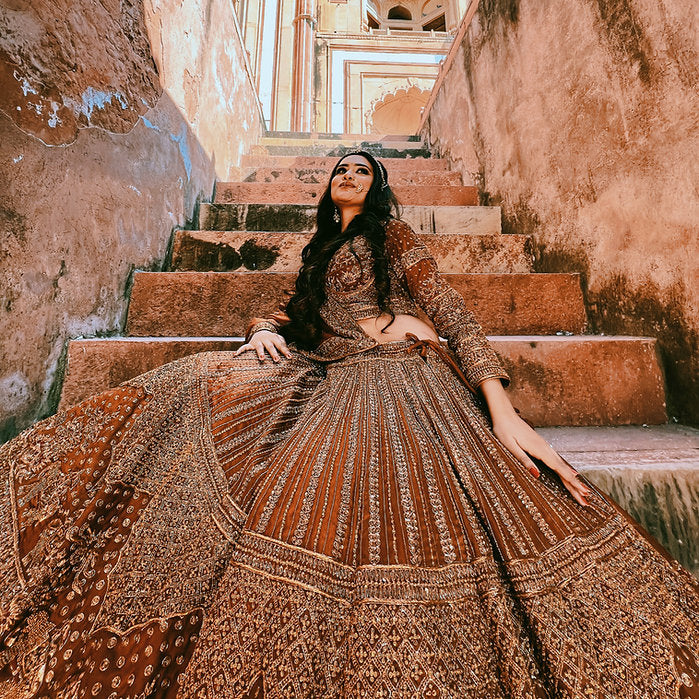 Zardozi Madhuhira Embroidered Lehenga Set