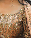 Aditi gold organza lehenga, styled for the wedding, Amaltas Couture
