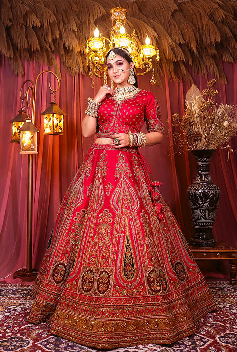 Zardozi Begum Embroidered Lehenga Set