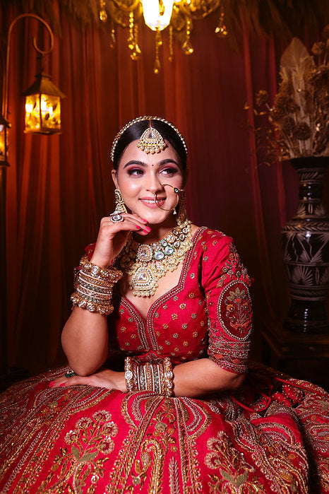 Zardozi Begum Embroidered Lehenga Set